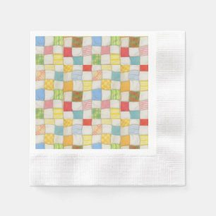 CRAZY QUILT Cocktail Papper Napkins Pappersservett