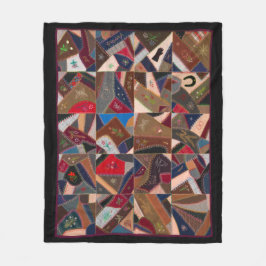 Crazy Quilt Design för vintage Patchwork Fleecefilt