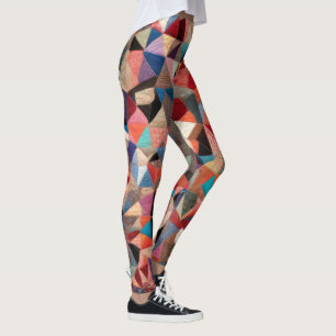 Crazy Quilt Design Leggings