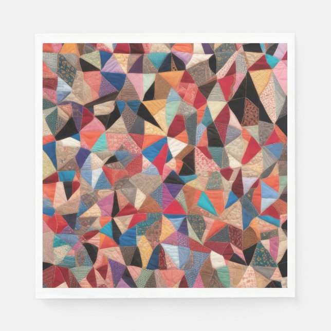 Crazy Quilt Design Pappersservett (Framsidan)