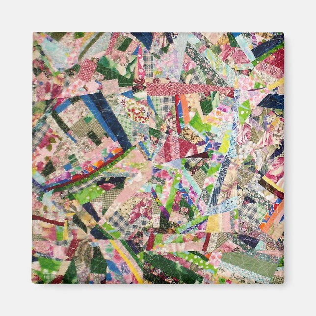 Crazy Quilt i Vår Färg Magnet (Framsidan)