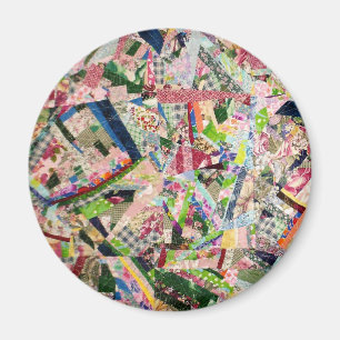Crazy Quilt i Vår Färg Magnet