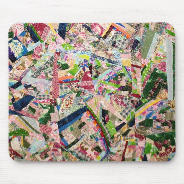 Crazy Quilt i Vår Färg Musmatta (Framsidan)