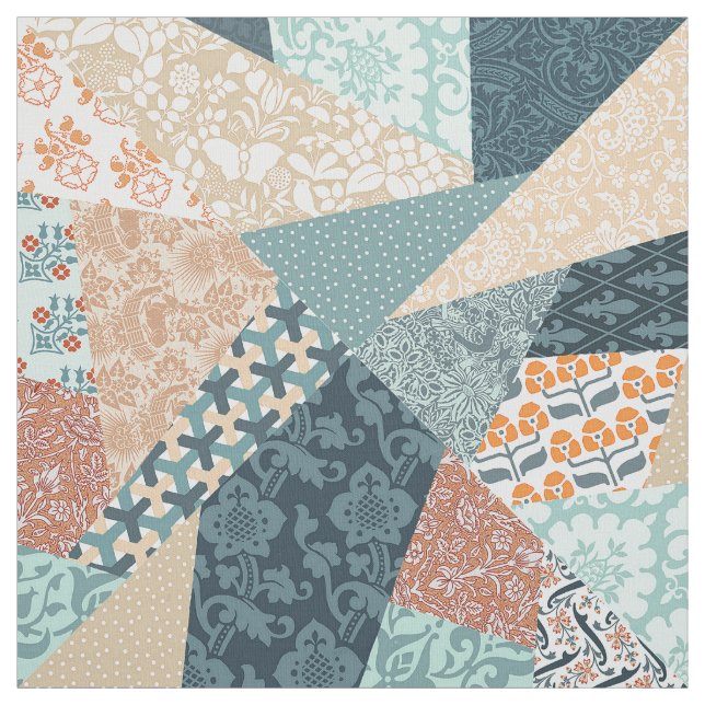 "Crazy Quilt" Imitation Patchwork Tyg (Provkarta)