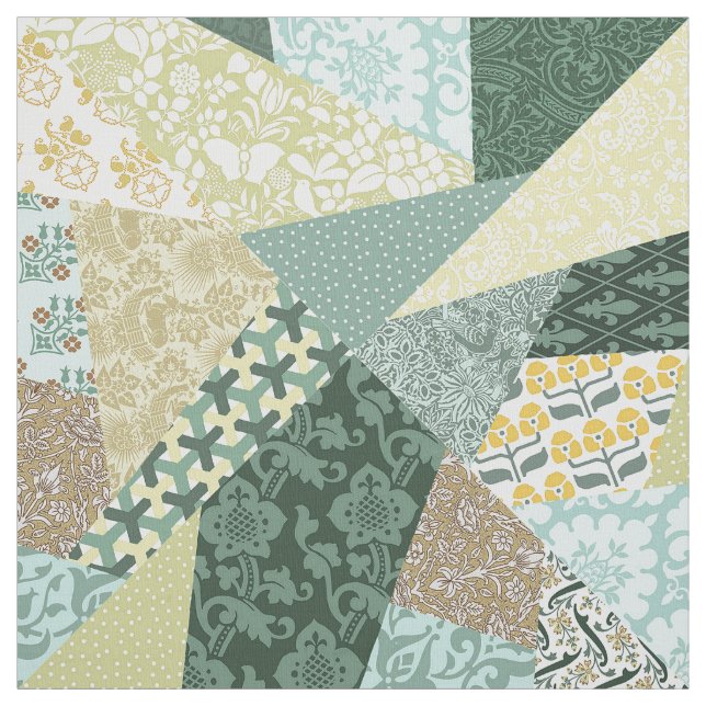 "Crazy Quilt" Imitation Patchwork Tyg (Provkarta)
