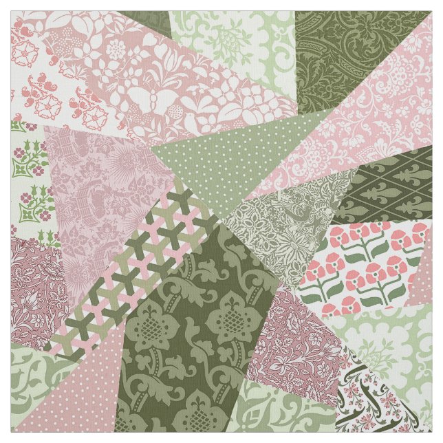 "Crazy Quilt" Imitation Patchwork Tyg (Provkarta)
