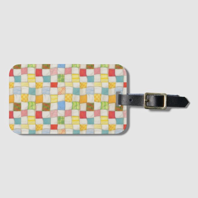 CRAZY QUILT Luggage Tag Bagagebricka (Framsida horisontal)