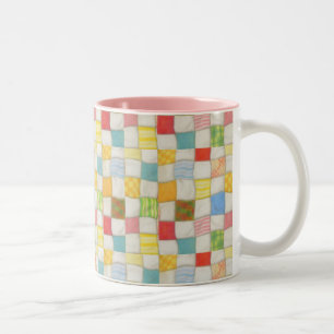 CRAZY QUILT Rosa Two-Tone Mugg