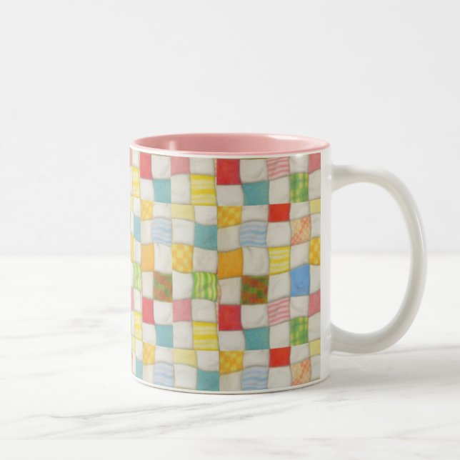 CRAZY QUILT Rosa Two-Tone Mugg (Höger)