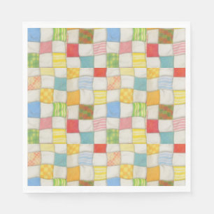 CRAZY QUILT Standard Luncheon Pappra Napkins Pappersservett