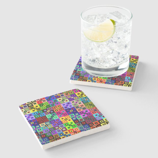 Crazy Quilt Stone Underlägg (Sidan)