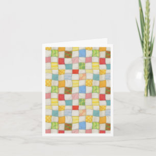 CRAZY QUILT TACKKORT / Vitt