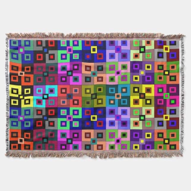 Crazy Quilt Throw Blanket Filt (Framsidan)