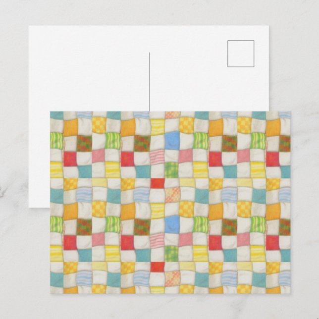 CRAZY QUILT-vykort Vykort (Fram/baksida)
