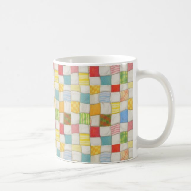 CRAZY QUILT White Mugg (Höger)