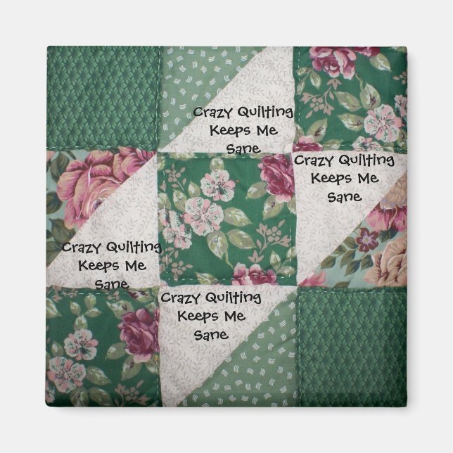 Crazy Quilting Square Magnet (Framsidan)