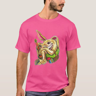 Crazy Rabbit In The Basket  T Shirt
