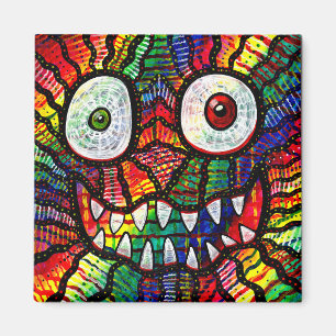 Crazy Rainbow Monster Smile Magnet