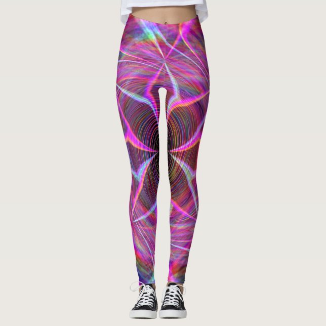 Crazy Rainbow Spiral Two Leggings (Framsida)