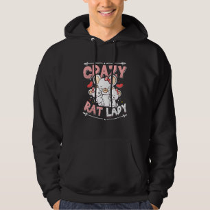 Crazy Råtta Dam Cute Råtta Mamma Pet Råtta Hoodie