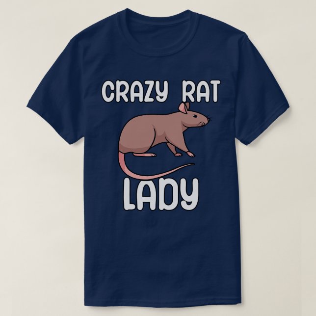 Crazy råtta dam t shirt (Design framsida)