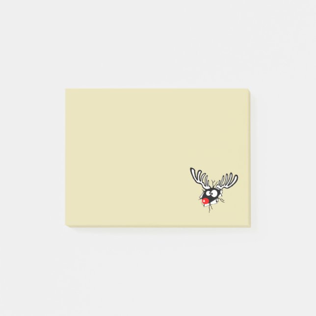 Crazy Red Nposed Reindeer Post-it Block (Framsida)