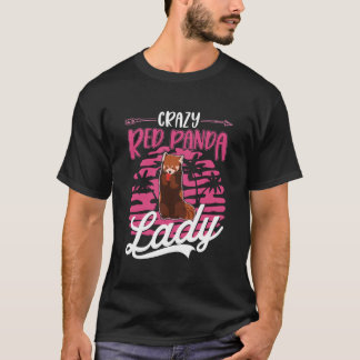 Crazy Red Panda Lady Red Panda T Shirt