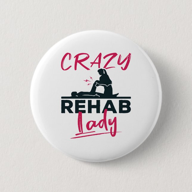 Crazy Rehab Dam Physical Therapy Therapist Knapp (Framsida)