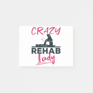 Crazy Rehab Dam Physical Therapy Therapist Post-it Block