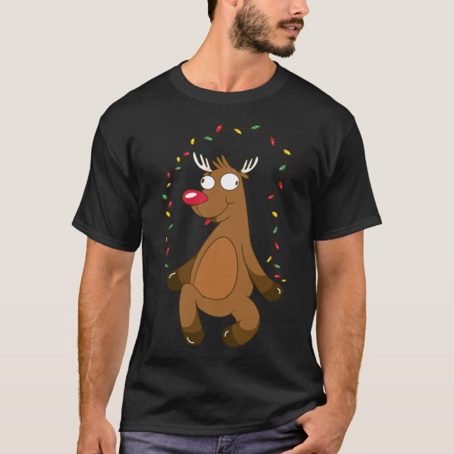 Crazy Reindeer T Shirt (Framsida)