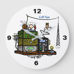Crazy Rigs Wall Clock med anropssignal Stor Klocka
