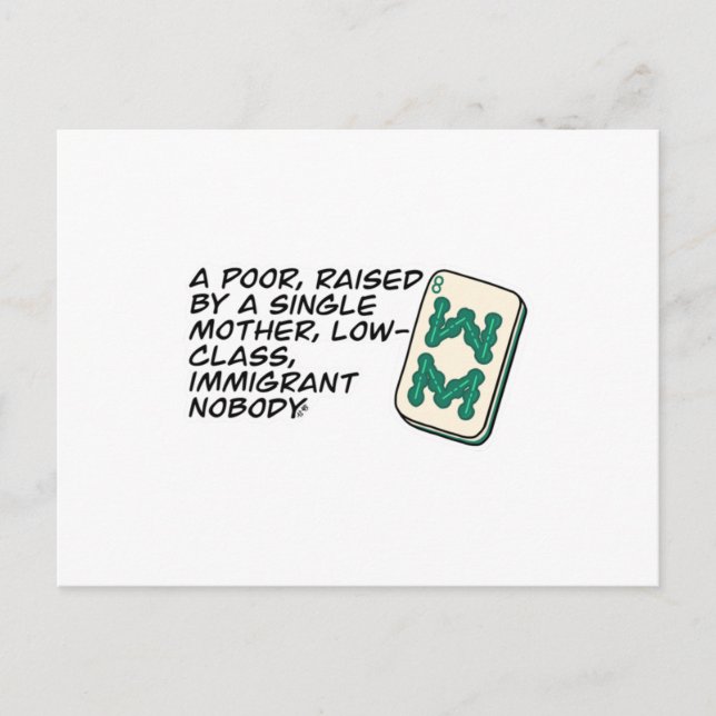 Crazy Rik Asians Mahjong-scencitat Classic Vykort (Framsida)