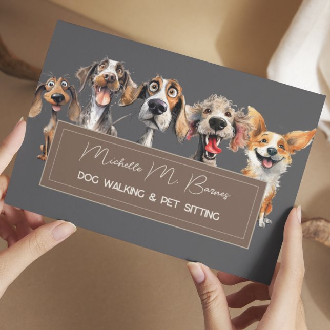 Crazy Rolig hund Walker Sitter QR Code Modern Flygblad (Skapare uppladdad)