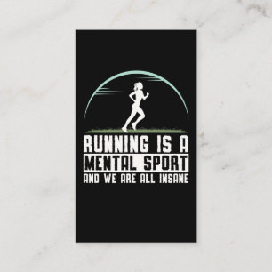 Crazy Runfe Triathlon Girl Humor Visitkort