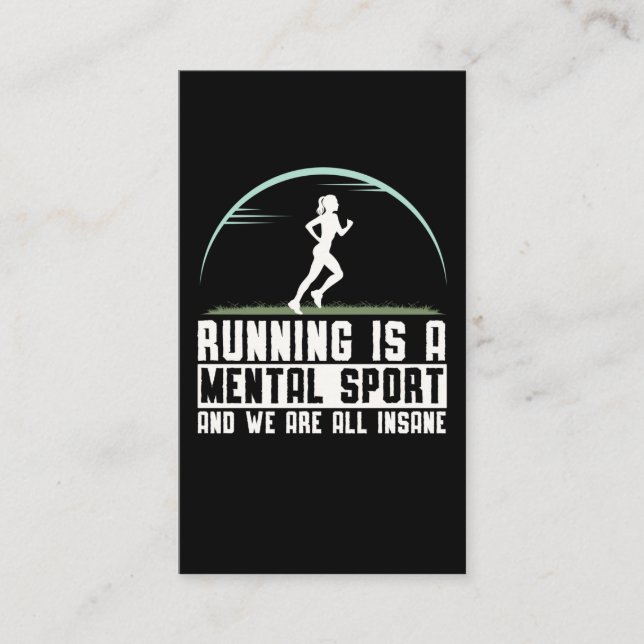 Crazy Runfe Triathlon Girl Humor Visitkort (Framsida)