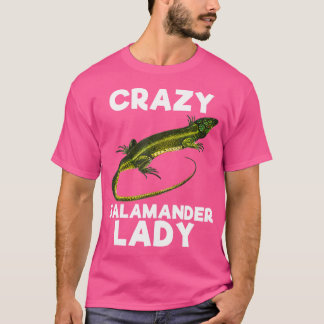 Crazy Salamander Dam Funny Reptile Älskare T Shirt