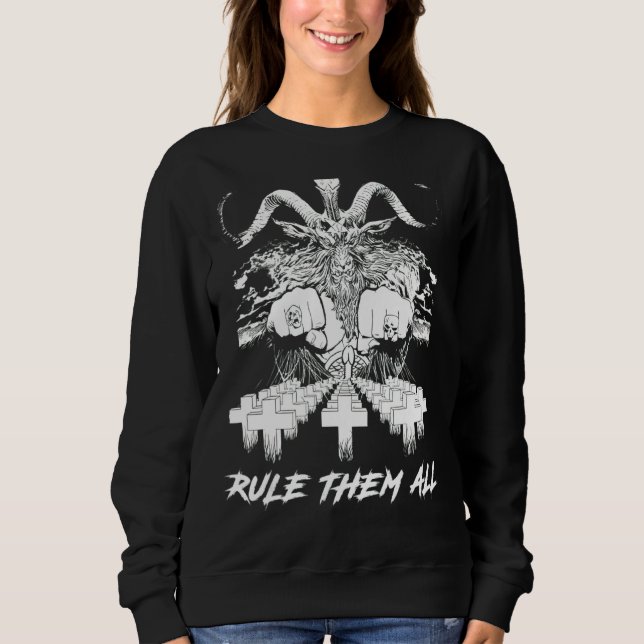 Crazy Satan Rule Them All T Shirt (Framsida)