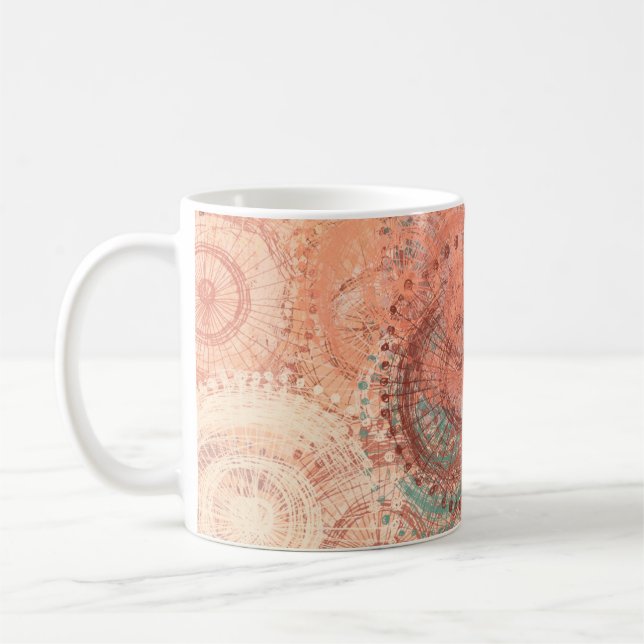 Crazy sketch random pattern. Chaos and variety. Mo Kaffemugg (Vänster)