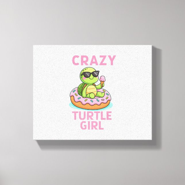 Crazy sköldpadda canvastryck (Framsida)