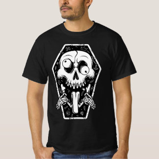 Crazy Skull Coffin T-Shirt