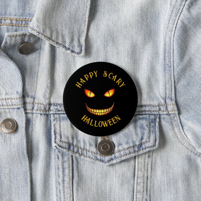 Crazy Smile Halloween Button Knapp (In Situ)