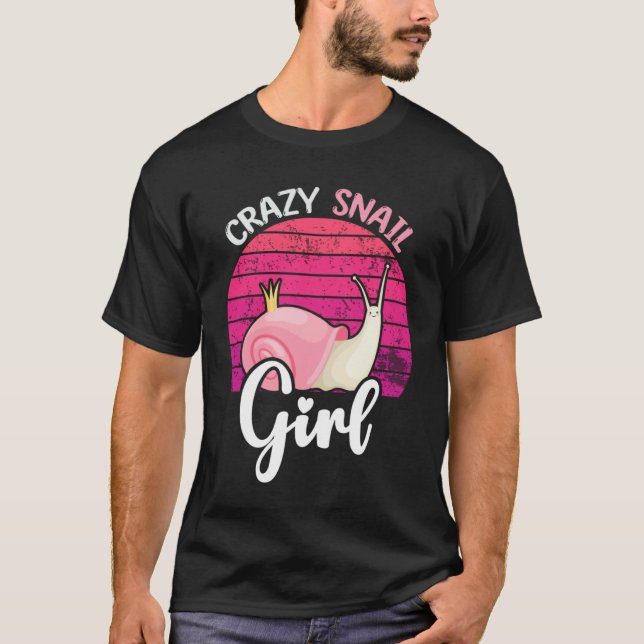 crazy snail  girl t shirt (Framsida)