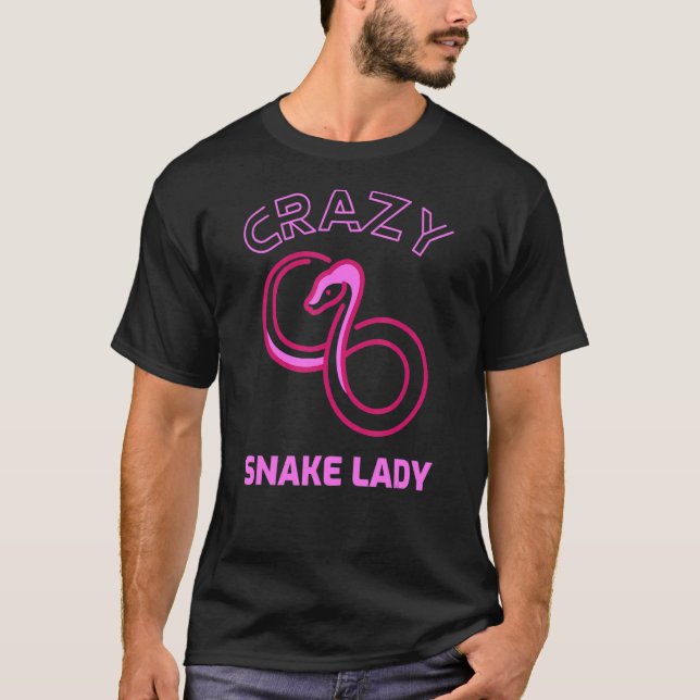 Crazy Snake Dam Snake Reptile Python Graphic 2 T Shirt (Framsida)