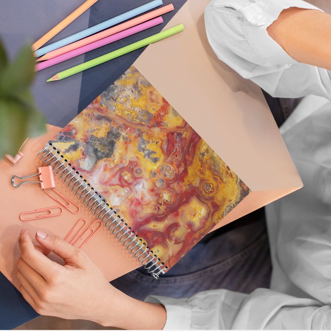 Crazy Snöre Agate Mönster Anteckningsbok (In Situ)