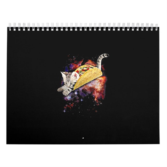 Crazy Space Taco Cat Funny Galaxy Gift Kalender (Omslag)
