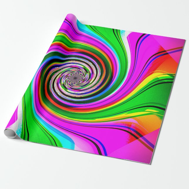 Crazy Spiral Wrapping Papper Presentpapper (Utrullad)