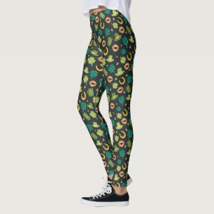 Crazy St patrick's day Mönster Leggings