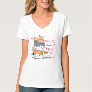 Crazy Stack Cats Pile Up Tee, Lustigt Cat Humor T Shirt