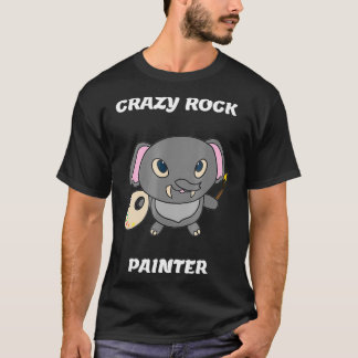 Crazy Sten Painter Funny Elephant Painting T T Shirt