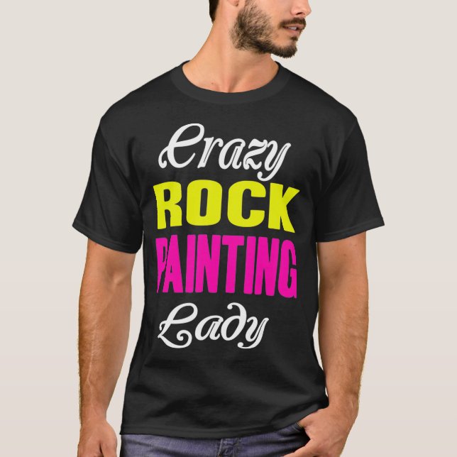 Crazy Sten Painting Dam T Shirt (Framsida)
